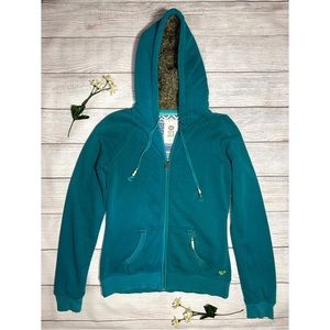 Roxy Zip Up Hooded Faux Fur Jacket